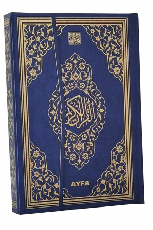 058 LACİVERT - MÜHÜRLÜ ORTA BOY KURANI KERİM