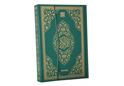 058 YEŞİL - MÜHÜRLÜ ORTA BOY KURANI KERİM 