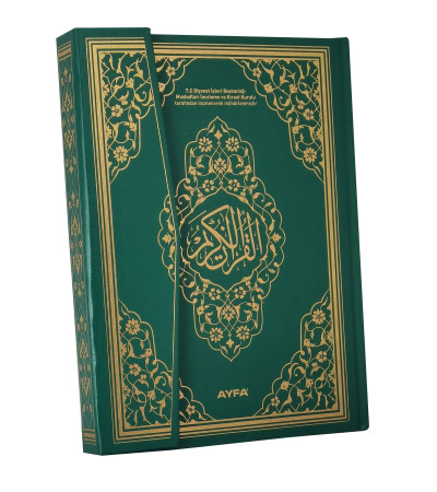 059 YEŞİL - KURANI KERİM - MÜHÜRLÜ - RAHLE BOY