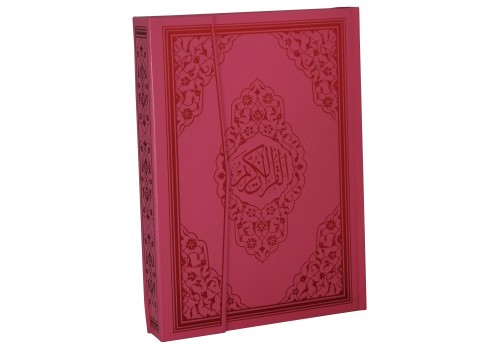 124 PEMBE - RENKLİ KURAN-I KERİM - RAHLE BOY