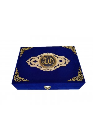 384Lacivert - AYAKLI SANDIKLI ORTA BOY AHŞAP KUTULU KURAN-I KERİM-OVAL LAFIZLI 384Lacivert - AYAKLI SANDIKLI ORTA BOY AHŞAP KUTULU KURAN-I KERİM-OVAL LAFIZLI
