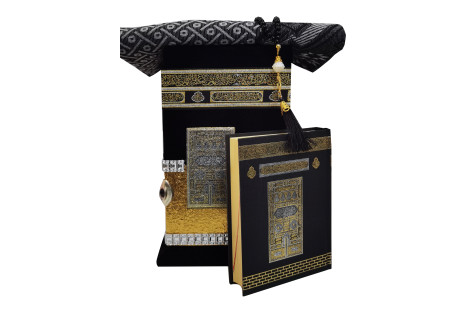 390TGold - Çanta Boy Tek Kademeli Kabe Maket Kuran-ı Kerim