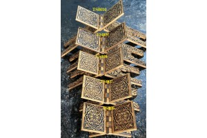  Orta Boy Selçuklu Yakma Desenli Ahşap Rahle - TS008