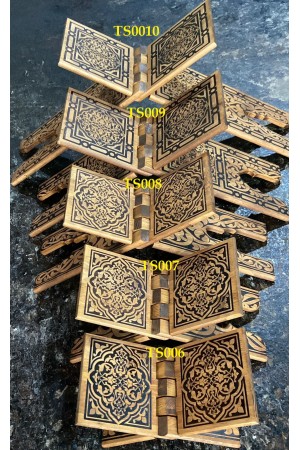 Mini Boy Selçuklu Yakma Desenli Ahşap Rahle Kodu : TS006