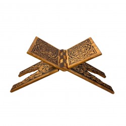  Orta Boy Selçuklu Yakma Desenli Ahşap Rahle - TS008