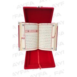 189 BAYRAK - AY YILDIZLI KADİFE PLAKETLİ KUR' AN-I KERİM