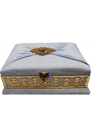 PL279 GRİ  - ÖZEL PLEKSİLİ MÜHÜRLÜ ORTA BOY SÜNGERLİ HEDİYELİK SANDIKLI KURAN-I KERİM PL279 GRİ  - ÖZEL PLEKSİLİ MÜHÜRLÜ ORTA BOY SÜNGERLİ HEDİYELİK SANDIKLI KURAN-I KERİM