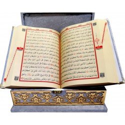 PL279 GRİ  - ÖZEL PLEKSİLİ MÜHÜRLÜ ORTA BOY SÜNGERLİ HEDİYELİK SANDIKLI KURAN-I KERİM PL279 GRİ  - ÖZEL PLEKSİLİ MÜHÜRLÜ ORTA BOY SÜNGERLİ HEDİYELİK SANDIKLI KURAN-I KERİM